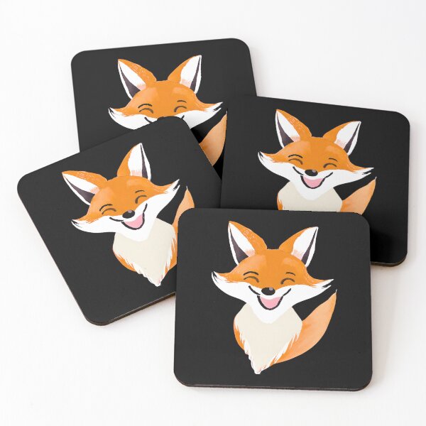Item preview, Smiling fox painted with paint designed and sold by ColorfulCreate.