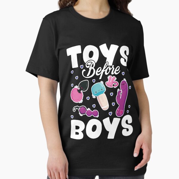 Item preview, Toys Before Boys Funny Adult Humor Women's Embarrassing T-Shirt ltsp designed and sold by SandraKinardS.
