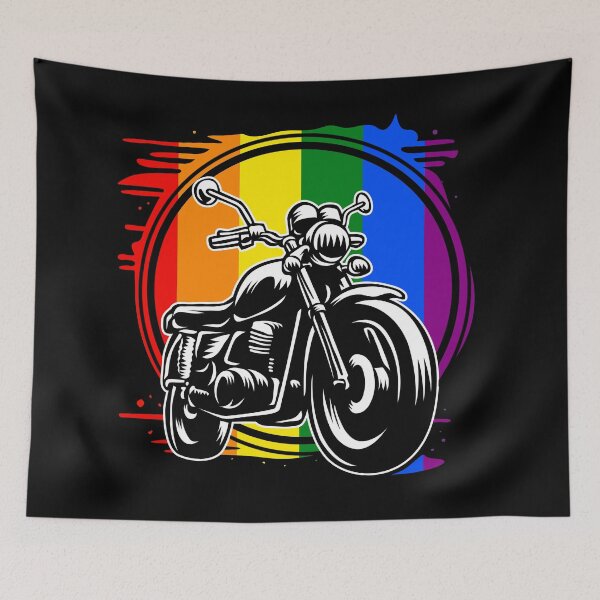Item preview, LGBTQ Pride Motorcycle Rainbow Equality Support designed and sold by Designer-Girl.