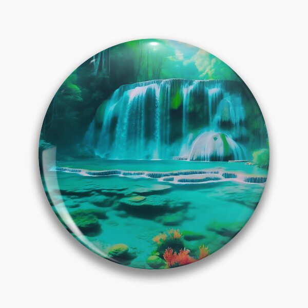 Item preview, A cascading waterfall flowing into a crystal-clear emerald pool designed and sold by Taans-Creation.