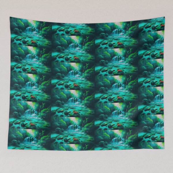 Item preview, A cascading waterfall flowing into a crystal-clear emerald pool designed and sold by Taans-Creation.