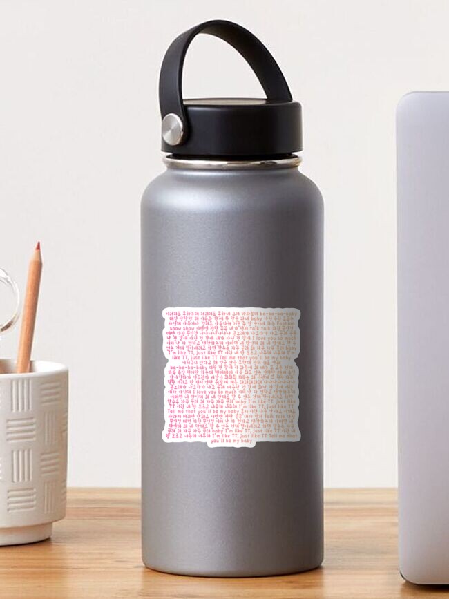 Twice Tt Lyrics Shirt Kpop Sticker By Kpopred Redbubble