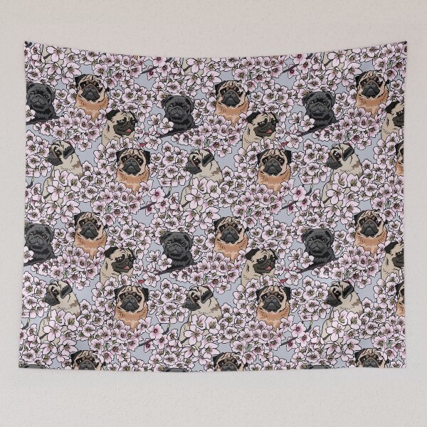 Item preview, Sakura Pug designed and sold by Huebucket.