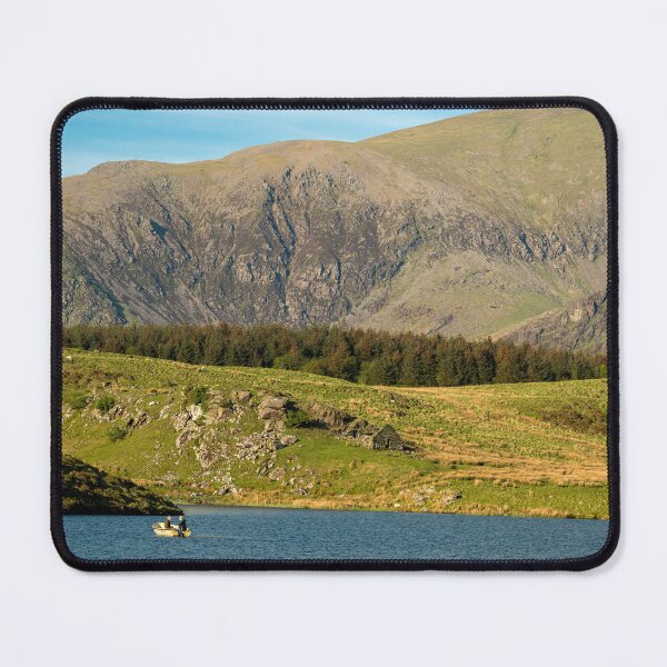 Item preview, Anglers fishing Llyn Dywarchen Eryri National Park, Wales. designed and sold by RobThorley.