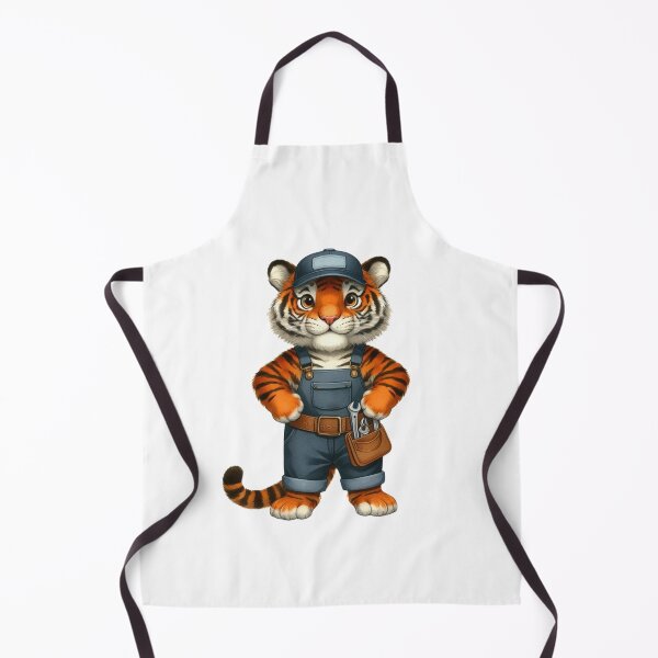 Item preview, Cheerful Mechanic Tiger designed and sold by Alex CrazyDesigns.