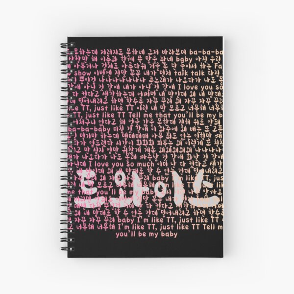 Twice What Is Love Lyrics Shirt Kpop Spiral Notebook By Kpopred Redbubble
