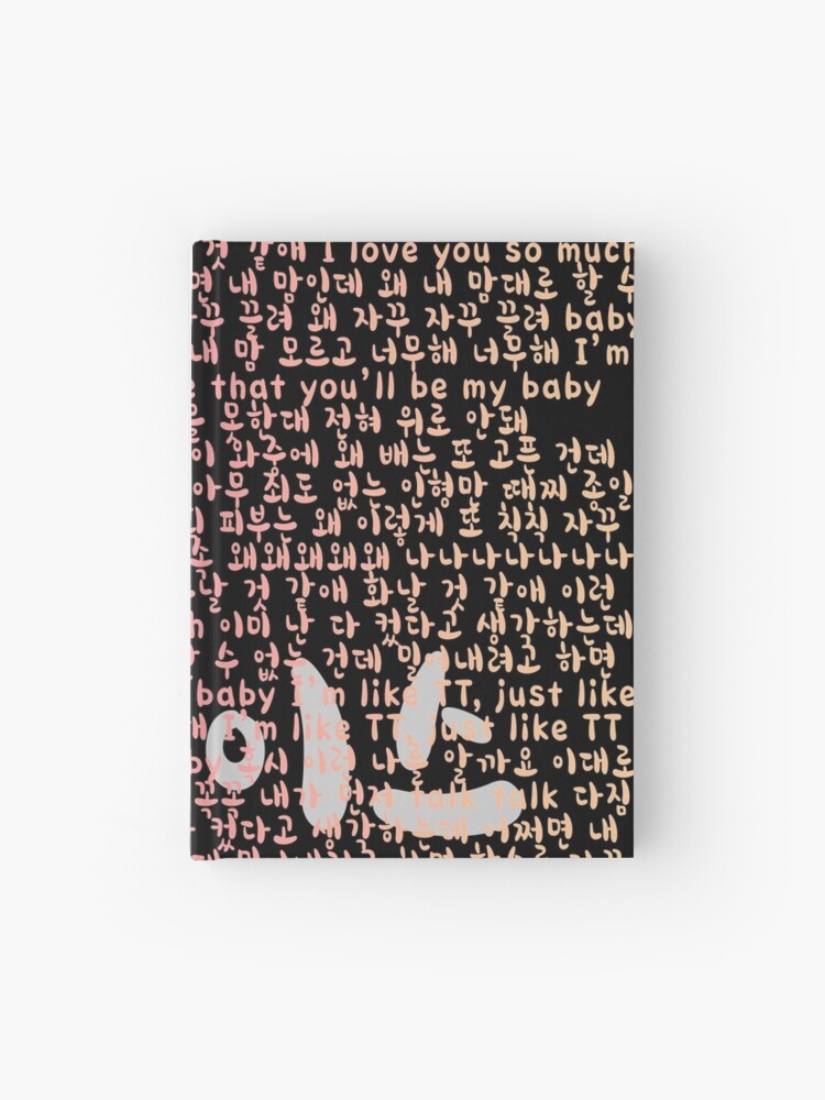 Twice Tt Lyrics Shirt Kpop Hardcover Journal By Kpopred Redbubble