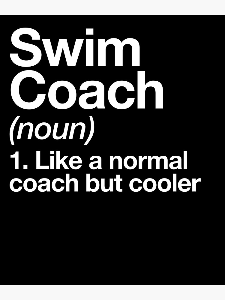 "Swim Coach Funny Definition Trainer Gift Design" Sticker for Sale by
