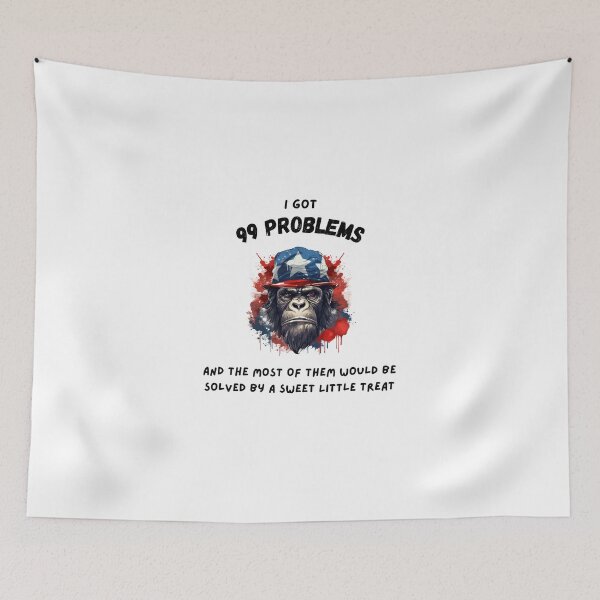 Item preview, Hiphop Funny Ape I Got 99 Problems designed and sold by IssaraStudio.