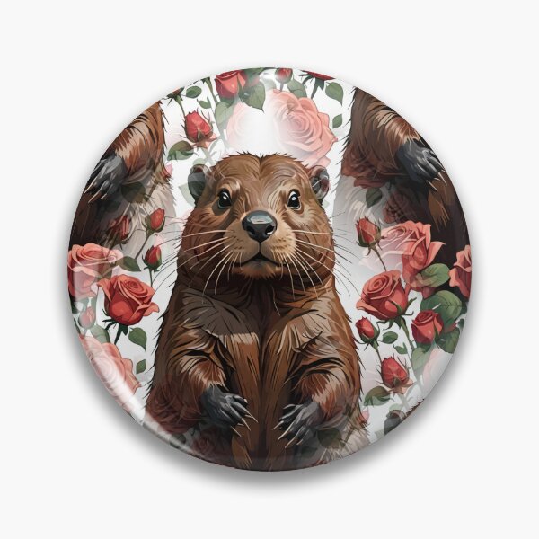 Item preview, A Beaver Surrounded By New York Roses Pattern 1 designed and sold by taiche.