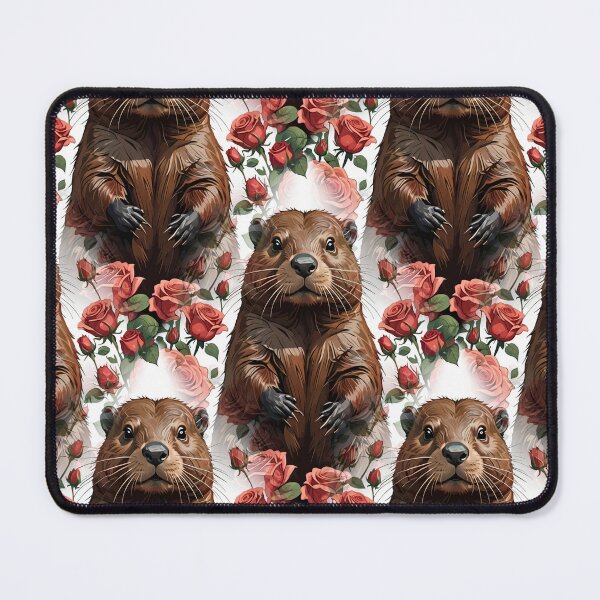 Item preview, A Beaver Surrounded By New York Roses Pattern 1 designed and sold by taiche.