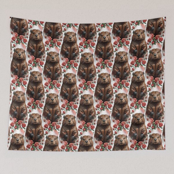 Item preview, A Beaver Surrounded By New York Roses Pattern 1 designed and sold by taiche.