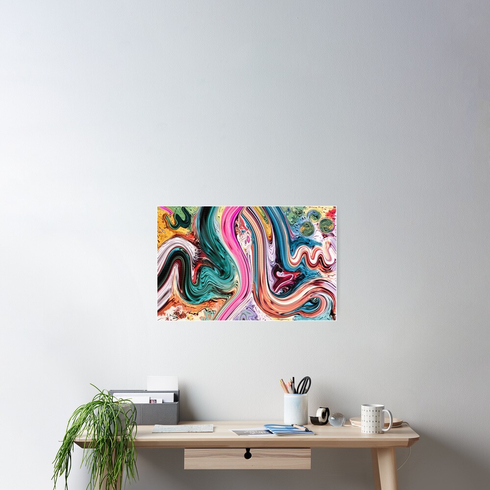 Ma Sha Allah Modern Calligraphy Painting Poster