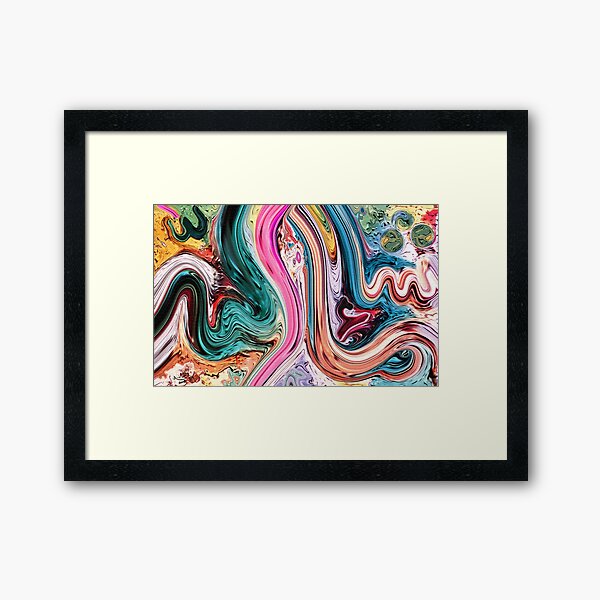 Ma Sha Allah Modern Calligraphy Painting Framed Art Print