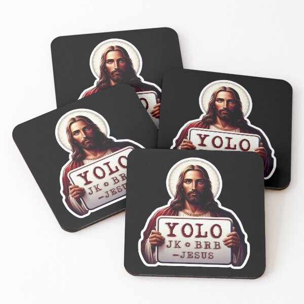 Item preview, YOLO JK BRB Jesus designed and sold by plushism.