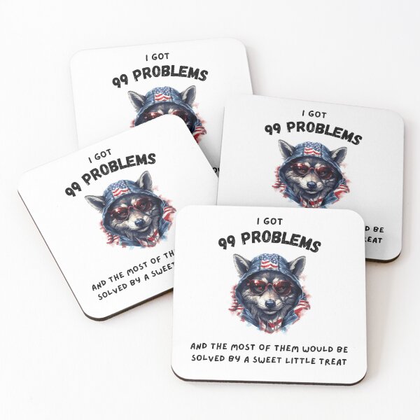 Item preview, Funny Hiphop Wolf Glasses I Got 99 Problems designed and sold by IssaraStudio.