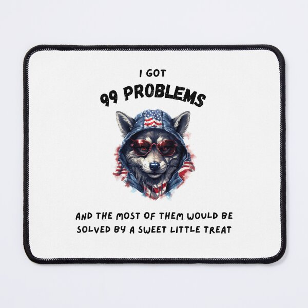 Item preview, Funny Hiphop Wolf Glasses I Got 99 Problems designed and sold by IssaraStudio.