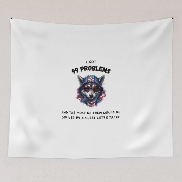 Item preview, Funny Hiphop Wolf Glasses I Got 99 Problems designed and sold by IssaraStudio.