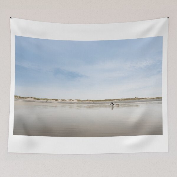 Item preview, Lone cyclist on the beach designed and sold by Zolachrome Photography.