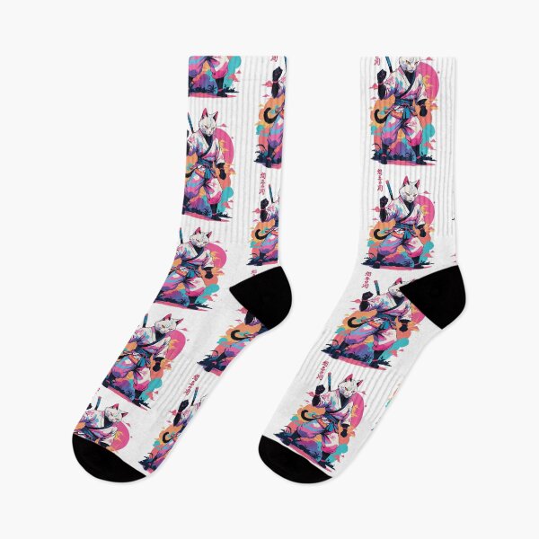 Item preview, Samurai Cat Vaporwave Aesthetic Japan Art designed and sold by LuminOrb.