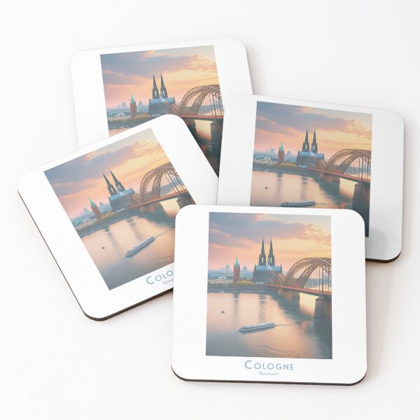 Item preview, Vintage Cologne travel poster - Minimalist retro design for travel fans designed and sold by pod24.