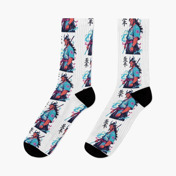 Item preview, Samurai Oni Yokai Aesthetic Vaporwave Style designed and sold by LuminOrb.