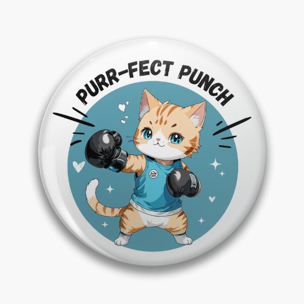 Item preview, Boxing Cat Purr-fect Punch  Cute Cat with Boxing Gloves designed and sold by bsrishika.