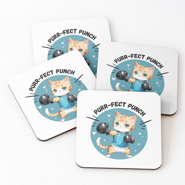 Item preview, Boxing Cat Purr-fect Punch  Cute Cat with Boxing Gloves designed and sold by bsrishika.