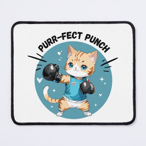 Item preview, Boxing Cat Purr-fect Punch Cute Cat with Boxing Gloves designed and sold by bsrishika.