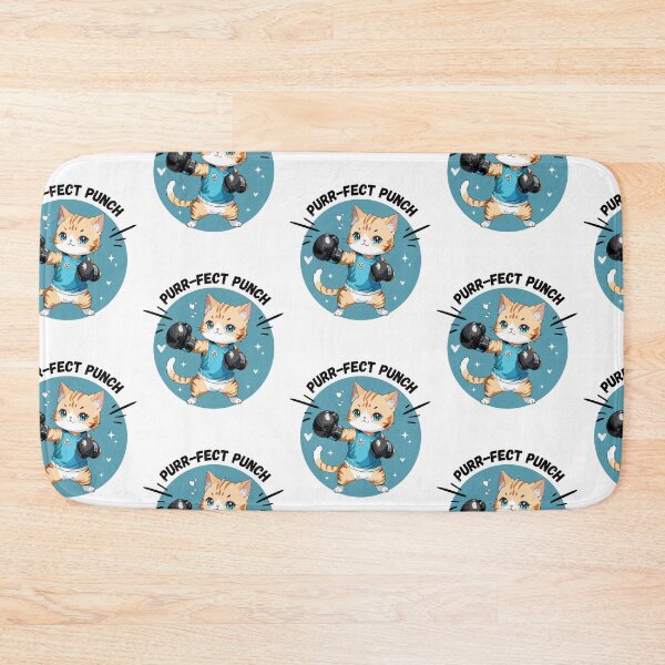 Item preview, Boxing Cat Purr-fect Punch  Cute Cat with Boxing Gloves designed and sold by bsrishika.