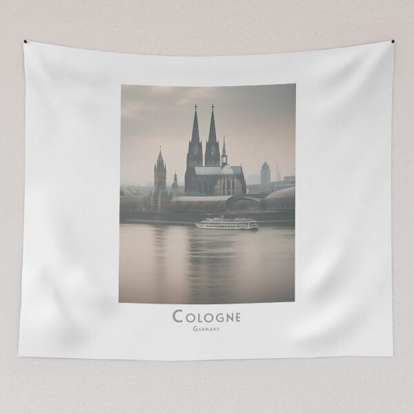 Item preview, Vintage Cologne travel poster - Minimalist retro design for travel fans designed and sold by pod24.