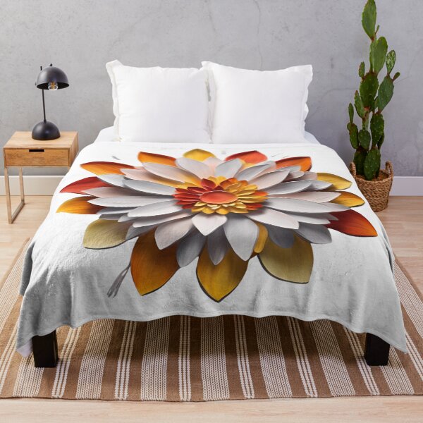 Item preview, Big white flower with yellow hue designed and sold by AKRE R.