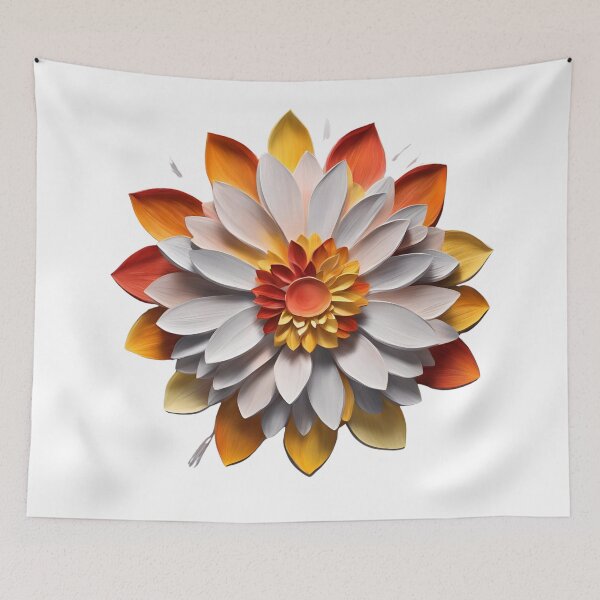 Item preview, Big white flower with yellow hue designed and sold by AKRE R.