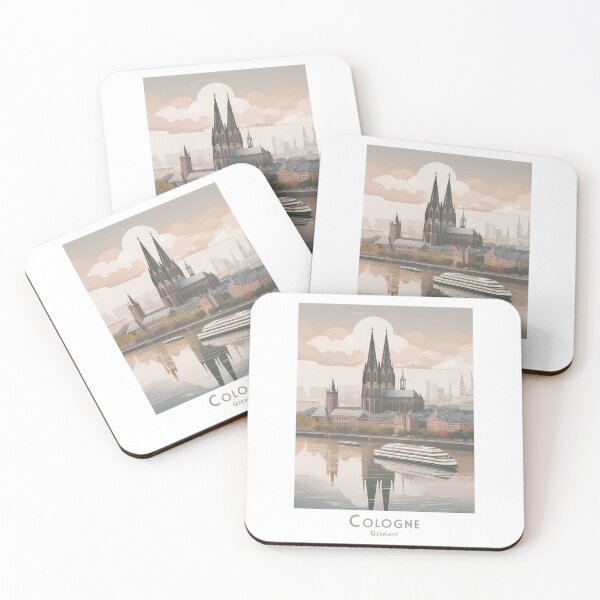 Item preview, Vintage Cologne travel poster - Minimalist retro design for travel fans designed and sold by pod24.