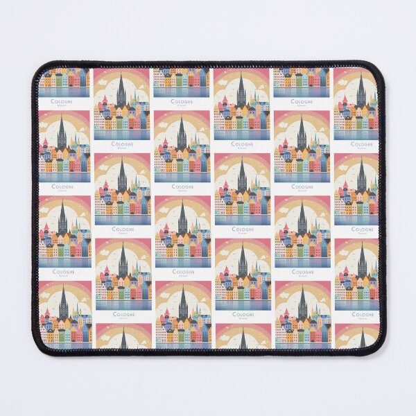 Item preview, Vintage Minimal Retro Travel Poster of Cologne on the Rhine - Colorful Skyline and Cathedral designed and sold by pod24.