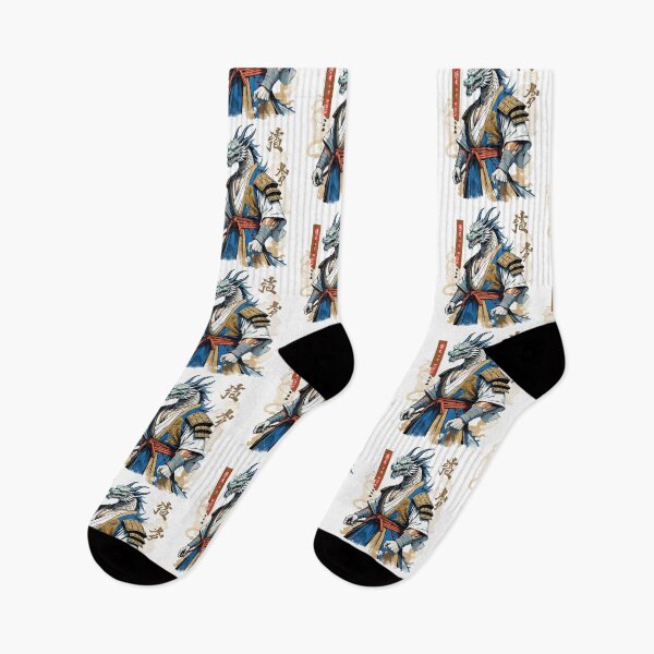 Item preview, Dragon Samurai Vintage Ukiyo-e Style designed and sold by LuminOrb.