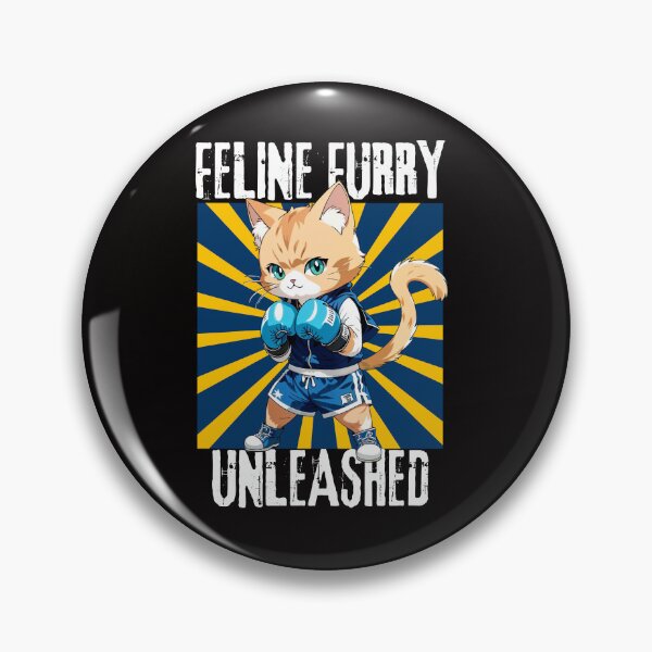 Item preview, Boxing Cat Feline Furry Unleashed Cute Cat with Boxing Gloves designed and sold by bsrishika.