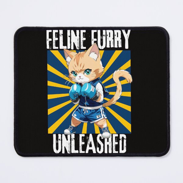 Item preview, Boxing Cat Feline Furry Unleashed Cute Cat with Boxing Gloves designed and sold by bsrishika.