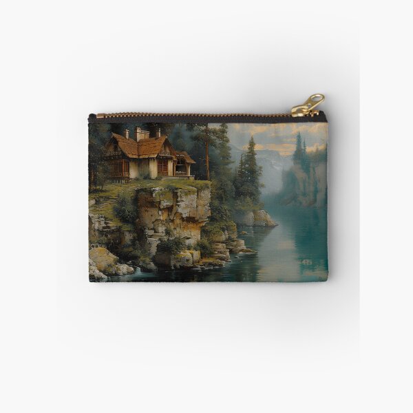 Item preview, Secluded cabin on a cliff by the lake designed and sold by Artessie.