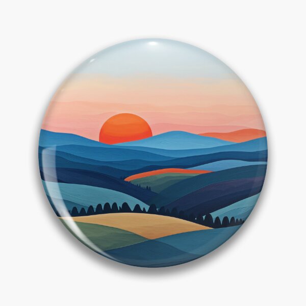 Item preview, Sunset Over Rolling Hills Art Print designed and sold by amortka.