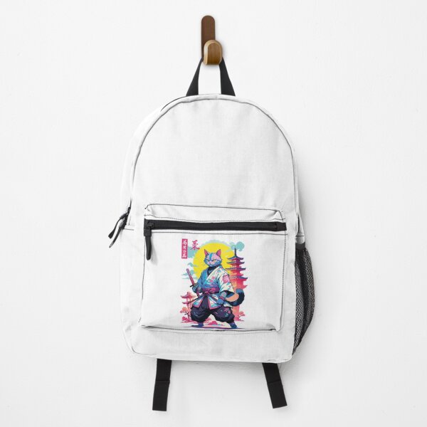 Item preview, Samurai Cat Vaporwave Aesthetic Design designed and sold by LuminOrb.