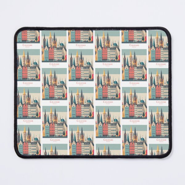 Item preview, Vintage minimal retro travel poster of Cologne skyline - cathedral and historic old town designed and sold by pod24.