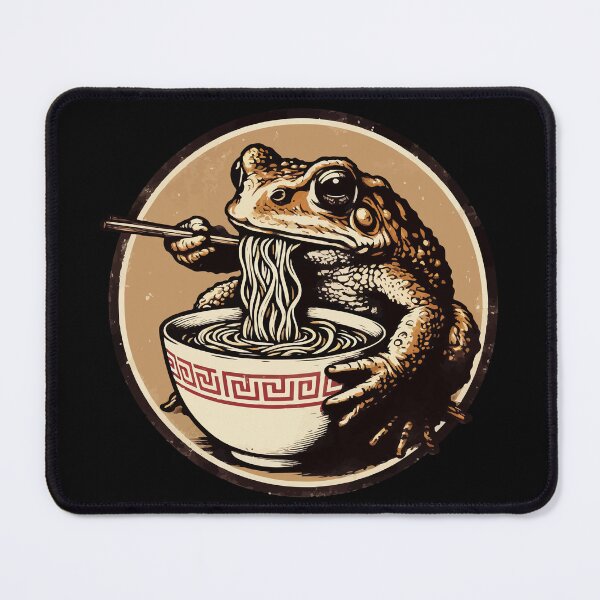 Item preview, Frog Eating Ramen Cottagecore Vintage designed and sold by TomFrontierArt.