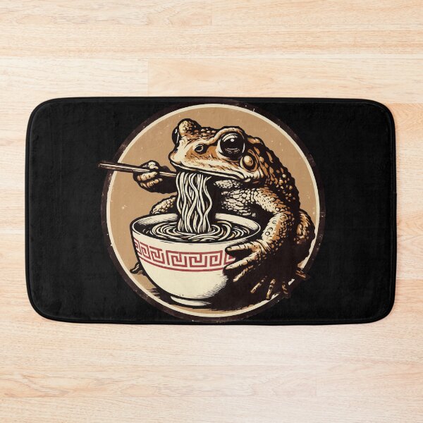 Item preview, Frog Eating Ramen Cottagecore Vintage designed and sold by TomFrontierArt.