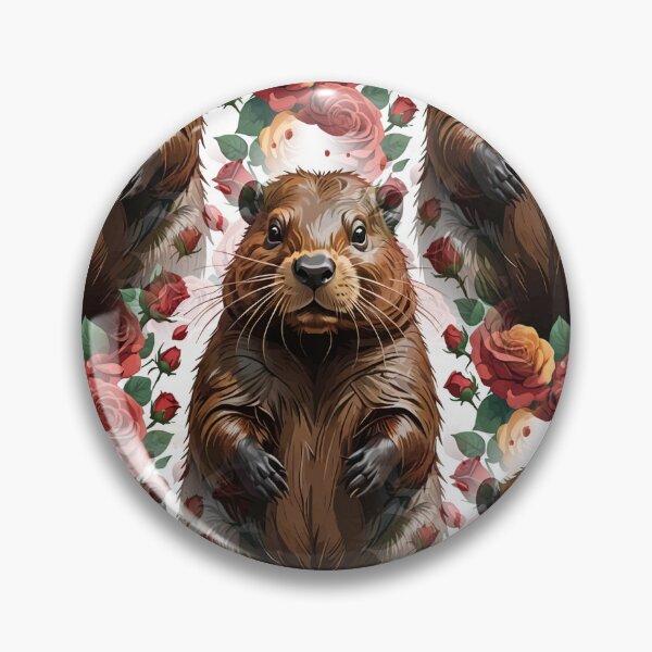 Item preview, A Beaver Surrounded By New York Roses Pattern 2 designed and sold by taiche.