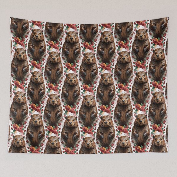 Item preview, A Beaver Surrounded By New York Roses Pattern 2 designed and sold by taiche.