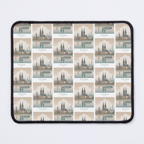 Item preview, Vintage minimal retro travel poster of Cologne skyline - cathedral and historic old town designed and sold by pod24.