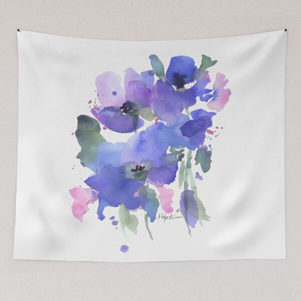 Item preview, Blue Poppies and Wildflowers designed and sold by Pamela Gatens.