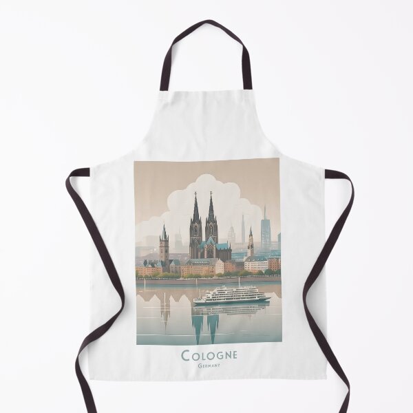 Item preview, Vintage minimal retro travel poster of Cologne skyline - cathedral and historic old town designed and sold by pod24.