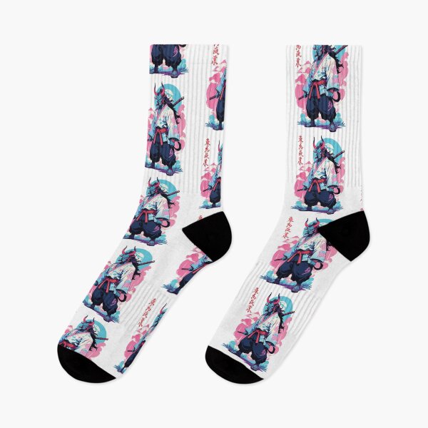 Item preview, Samurai Oni Yokai Aesthetic Vaporwave Style designed and sold by LuminOrb.